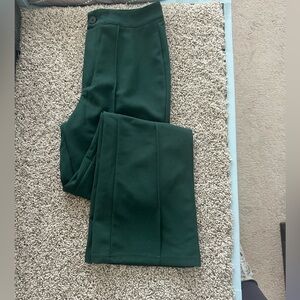 Dark green ribbed work pants